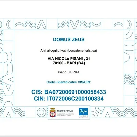 Appartement Domus Zeus Bari